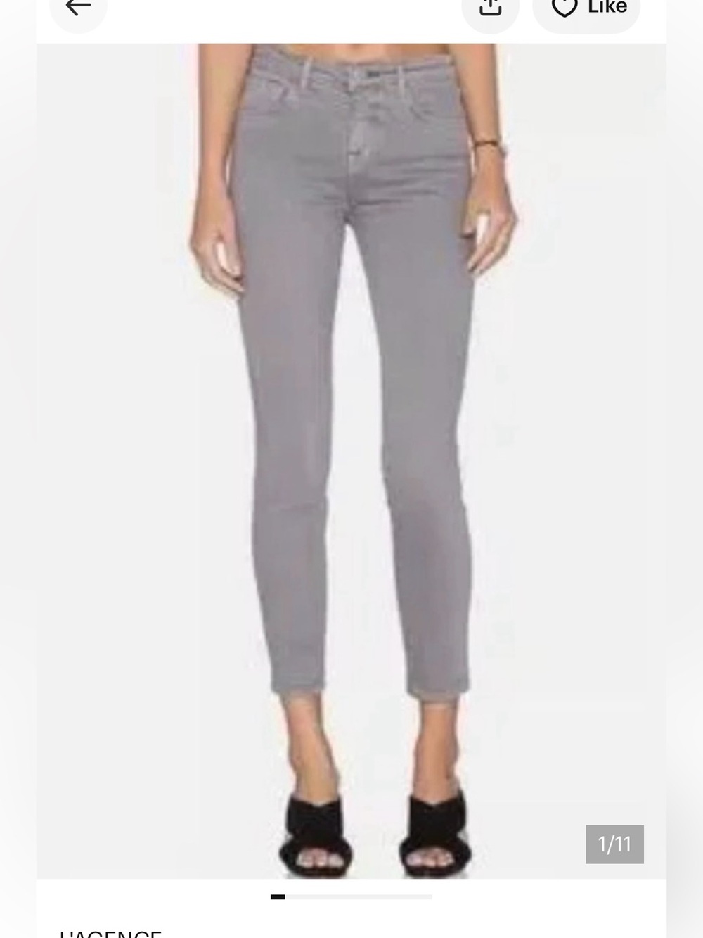 L'AGENCE Margot High Rise Skinny Ankle Jeans.